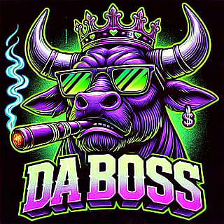 Single cover for dubstep track "Da Boss"'