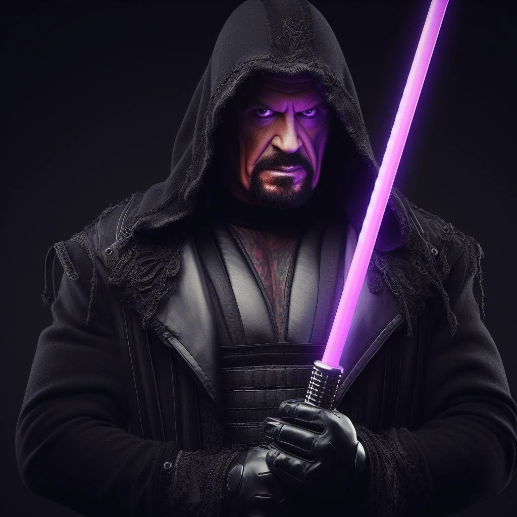 The Undertaker with a purple lightsaber picture 4 of 7