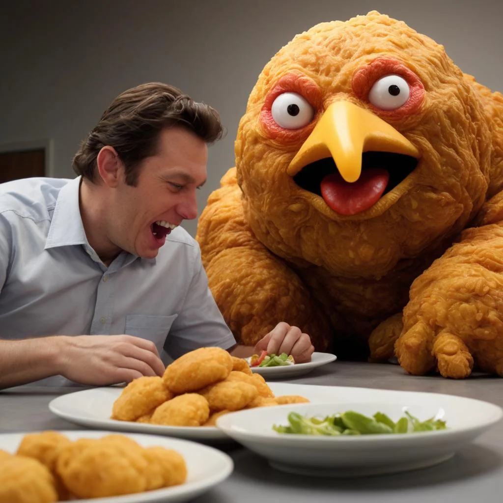 Tried making a giant chicken monster and instead I get a chicken nugget thing. picture 1 of 1