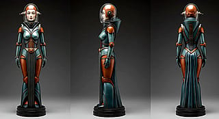 Martian queen figurine'