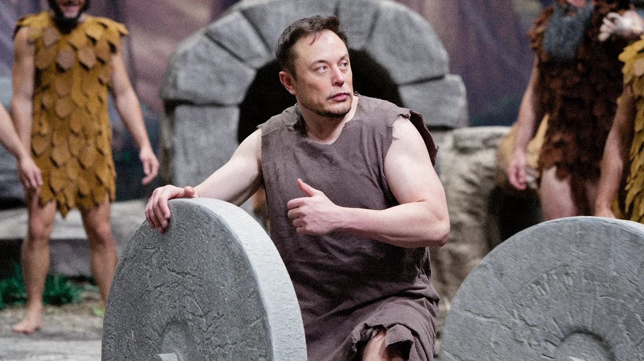 Elon Musk inventing the wheel (3500 BCE) picture 1 of 1