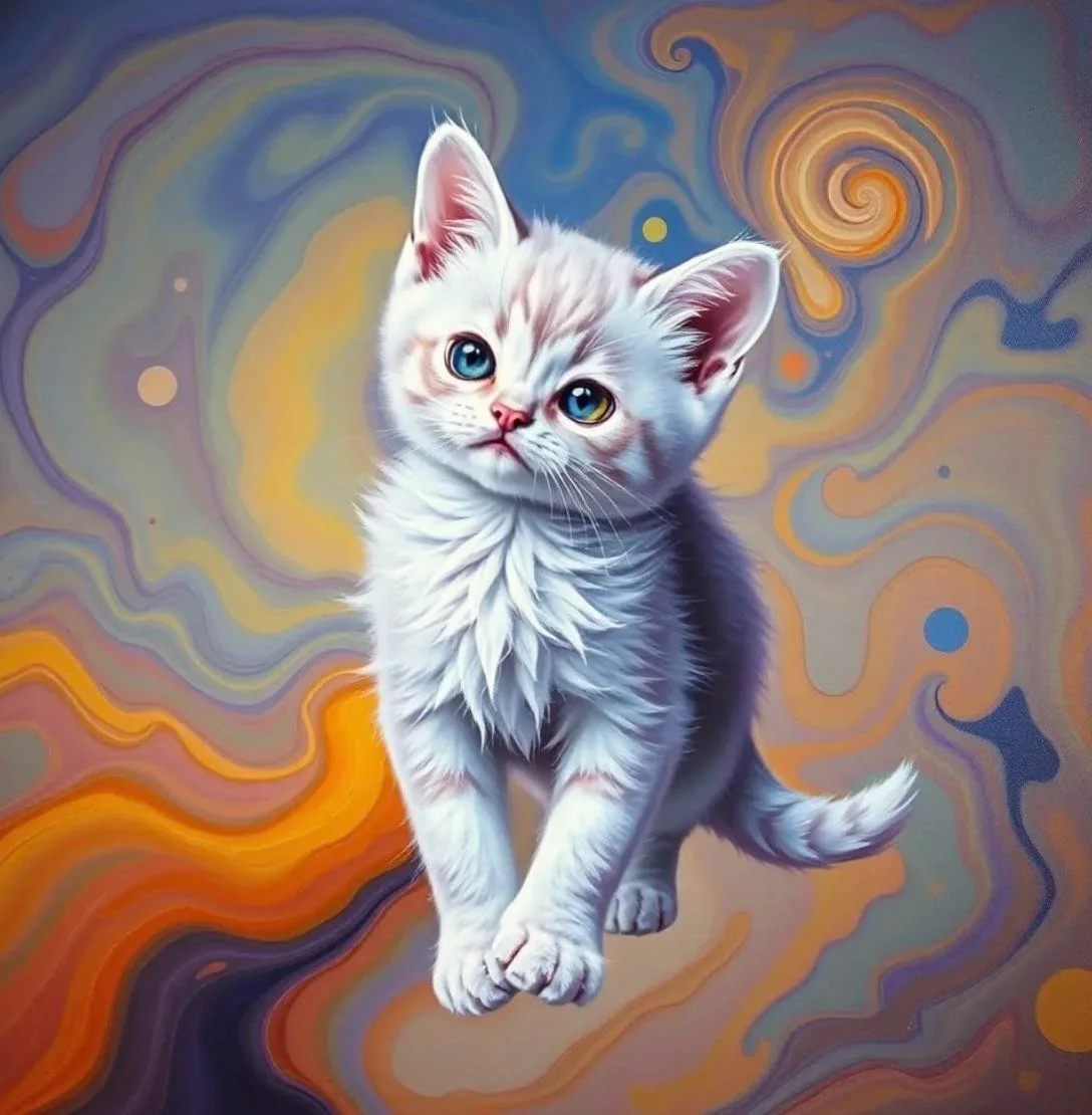 Scottish fold kitten, 1. Is a more realistic look while 2 is a more anime look picture 2 of 2