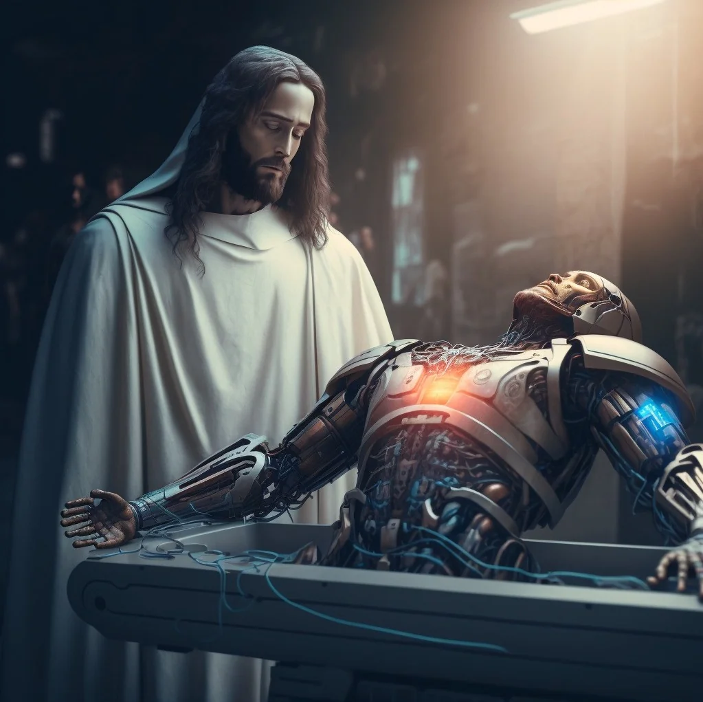 Jesus coming back to a super futuristic humanity picture 2 of 2