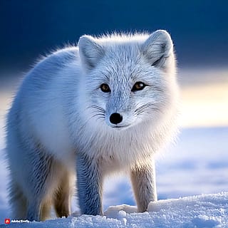 Realistic Arctic Fox'