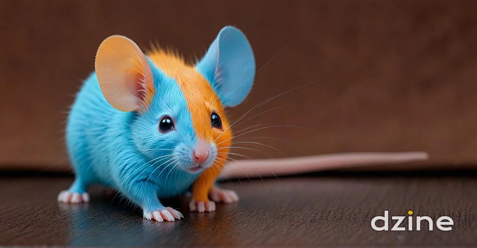 Orange and Blue Mouse [Cortez)] picture 1 of 1