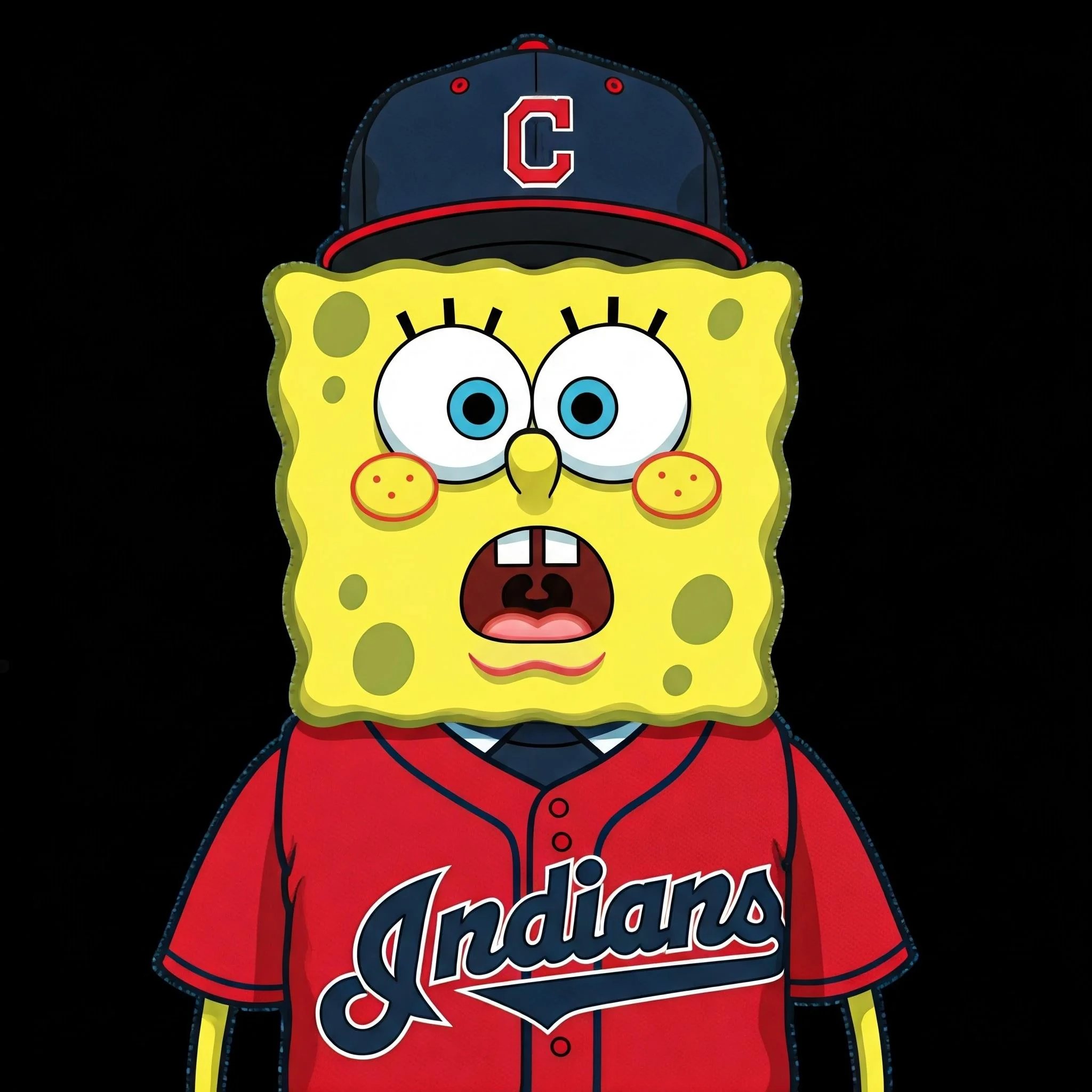 SpongeBob Cleveland Indians 2019 Alternate home uniform picture 4 of 5