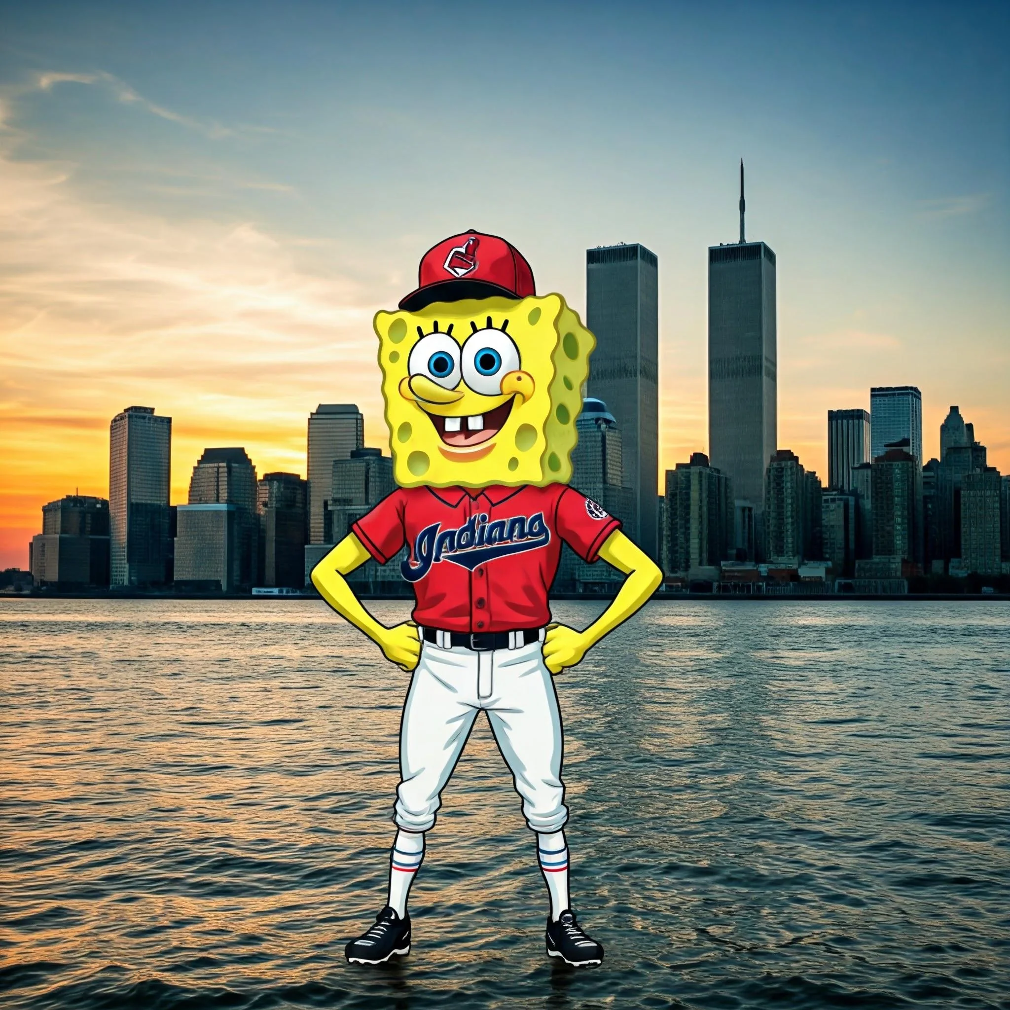 SpongeBob Cleveland Indians 2019 Alternate home uniform picture 5 of 5