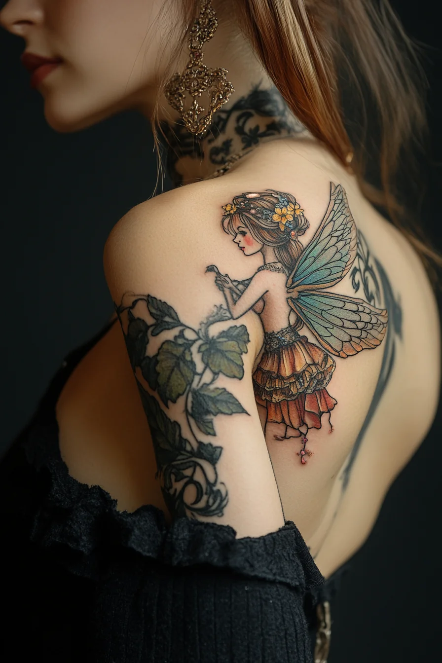 Whimsical fairy tattoo picture 1 of 1