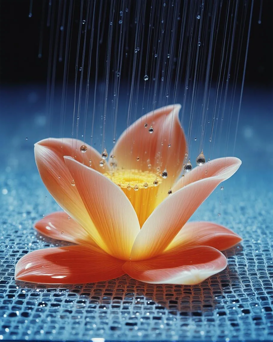 A flower on the rain... made with starryai picture 1 of 1