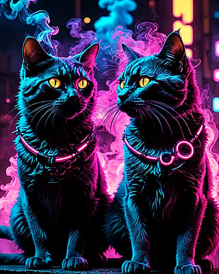 Cyberpunk cats'