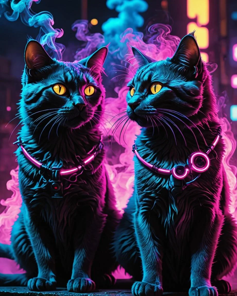 Cyberpunk cats picture 1 of 2