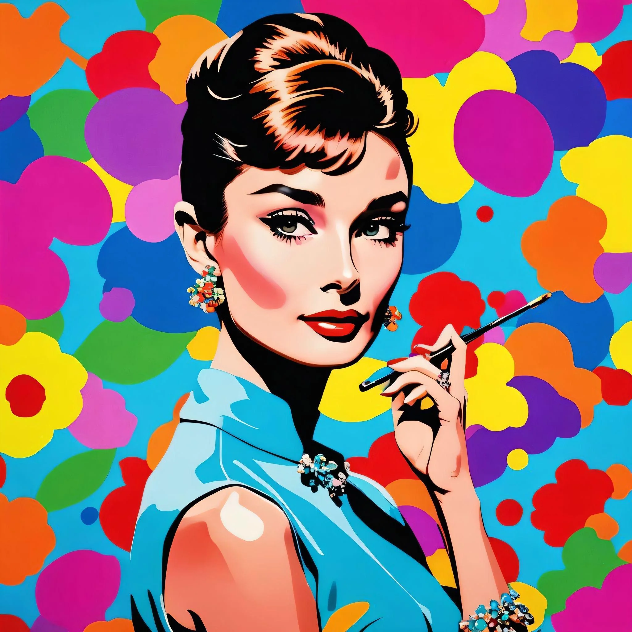 Audrey Hepburn (in the style of Peter Max) picture 3 of 5