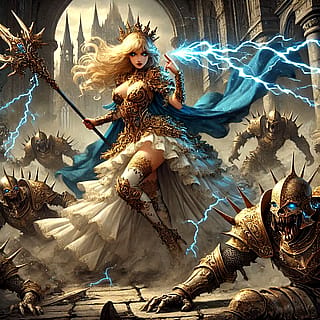 Nobledark storm goddess bringing the lightning'