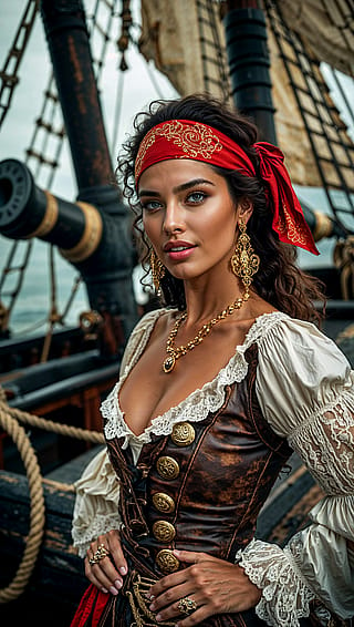 RRRRR! Would you have this pirate lady have your back while in battle with your enemies?'