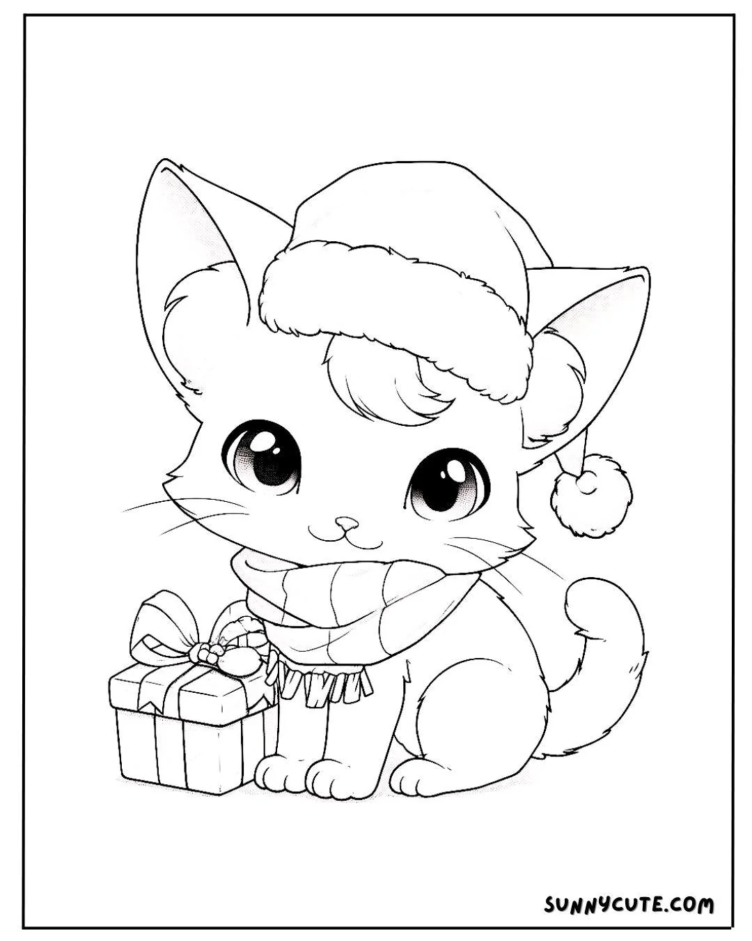 Kawaii Kitten Coloring Pages picture 11 of 14