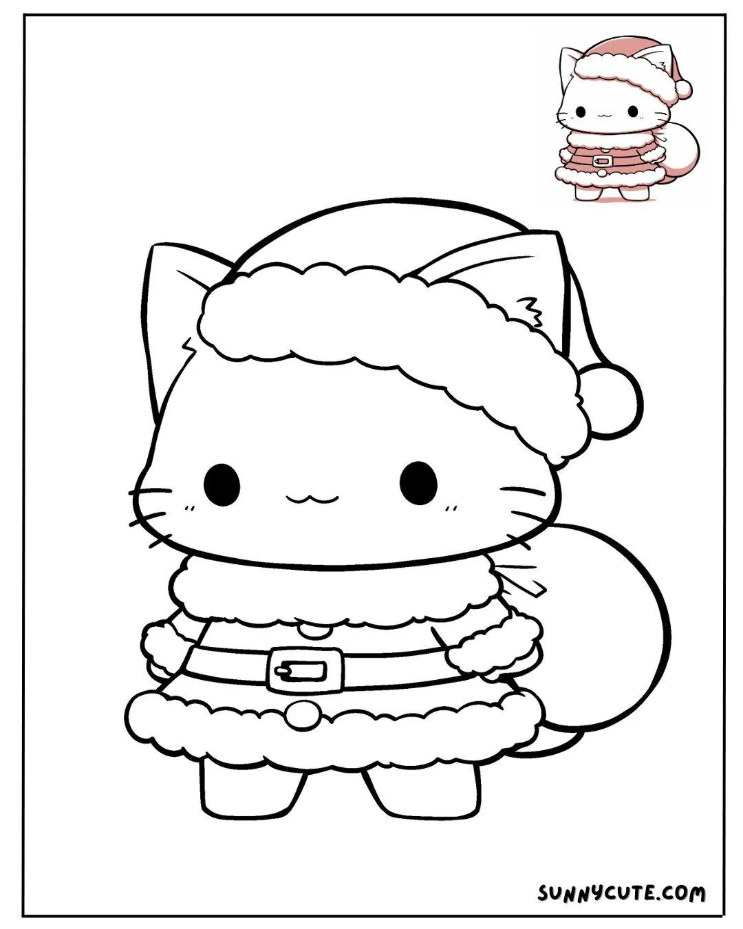 Kawaii Kitten Coloring Pages picture 14 of 14