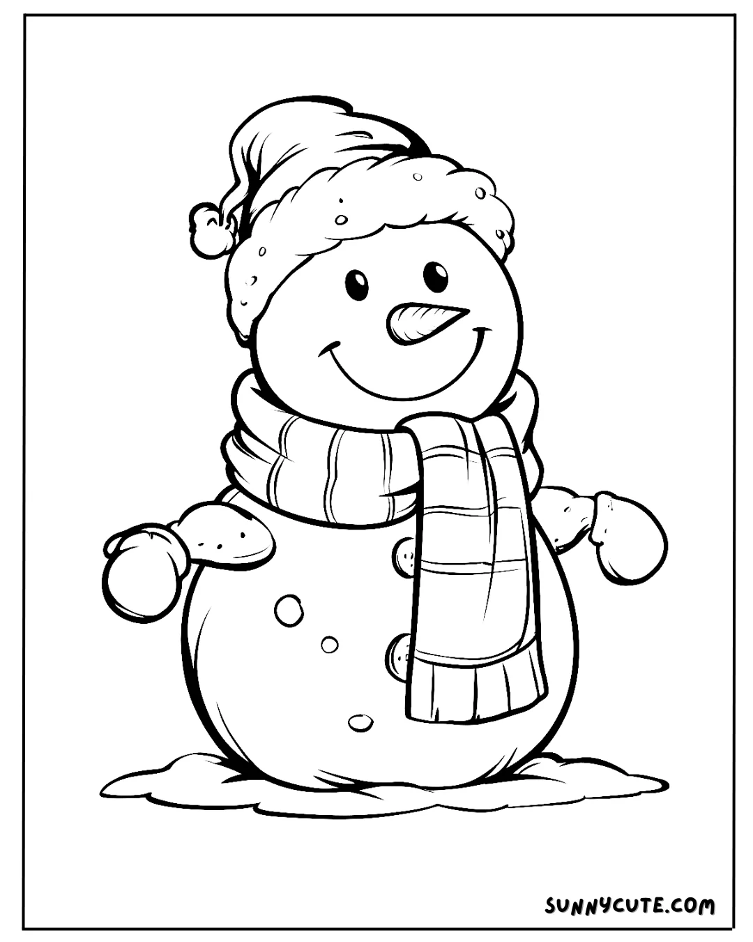 Snowman Coloring Pages picture 1 of 14