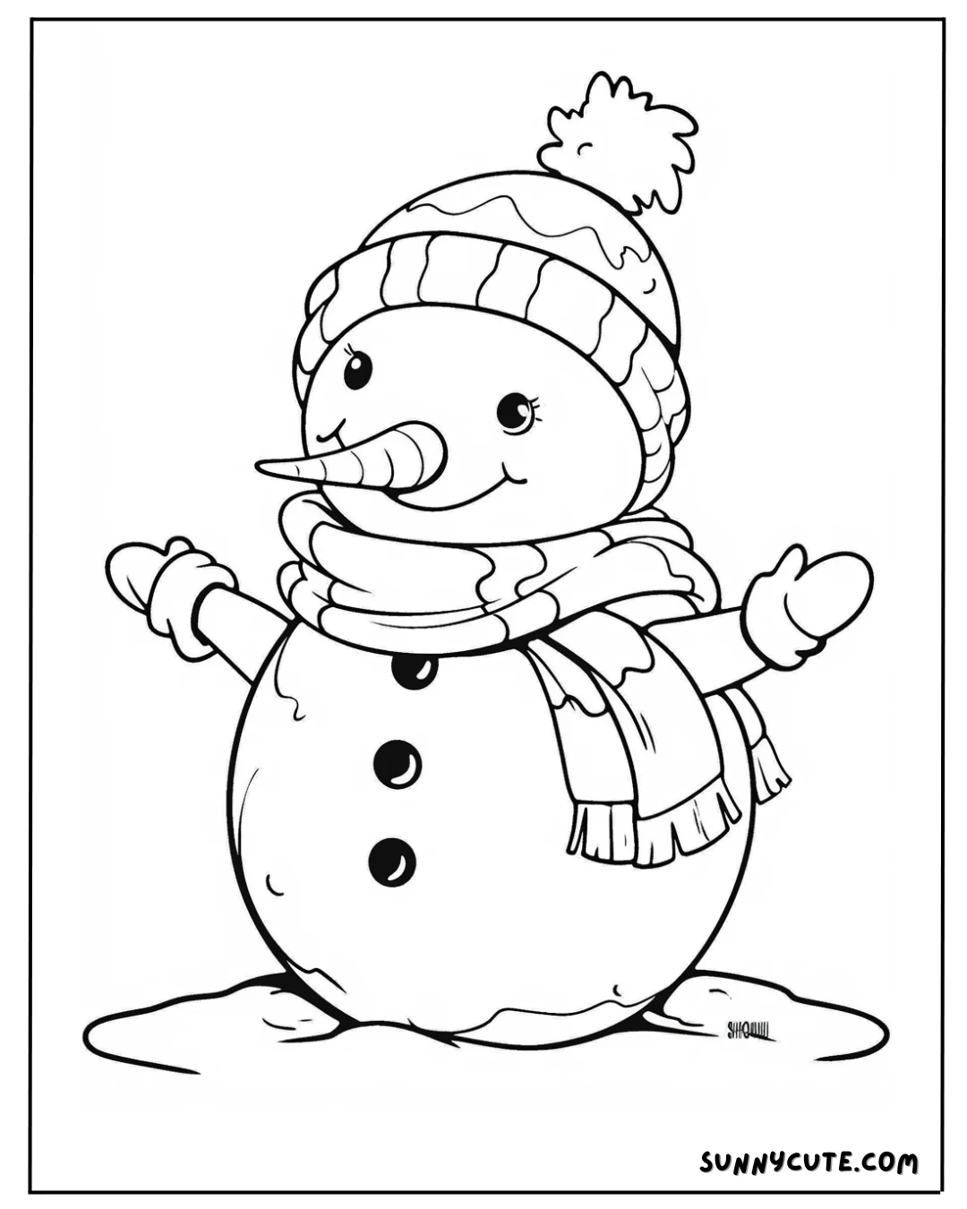 Snowman Coloring Pages picture 8 of 14