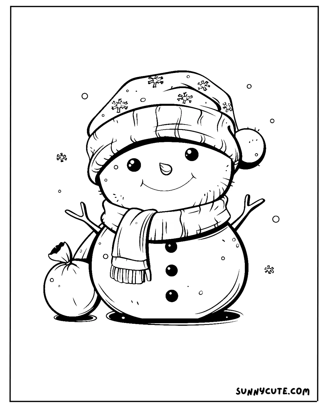 Snowman Coloring Pages picture 9 of 14