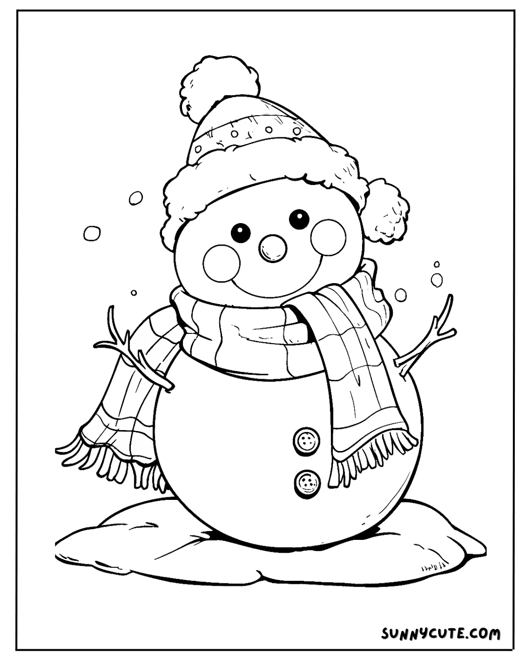 Snowman Coloring Pages picture 12 of 14