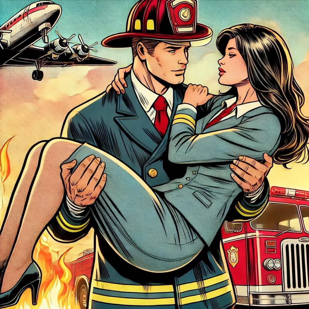 Firefighter and flight attendant romance (different styles) picture 2 of 4