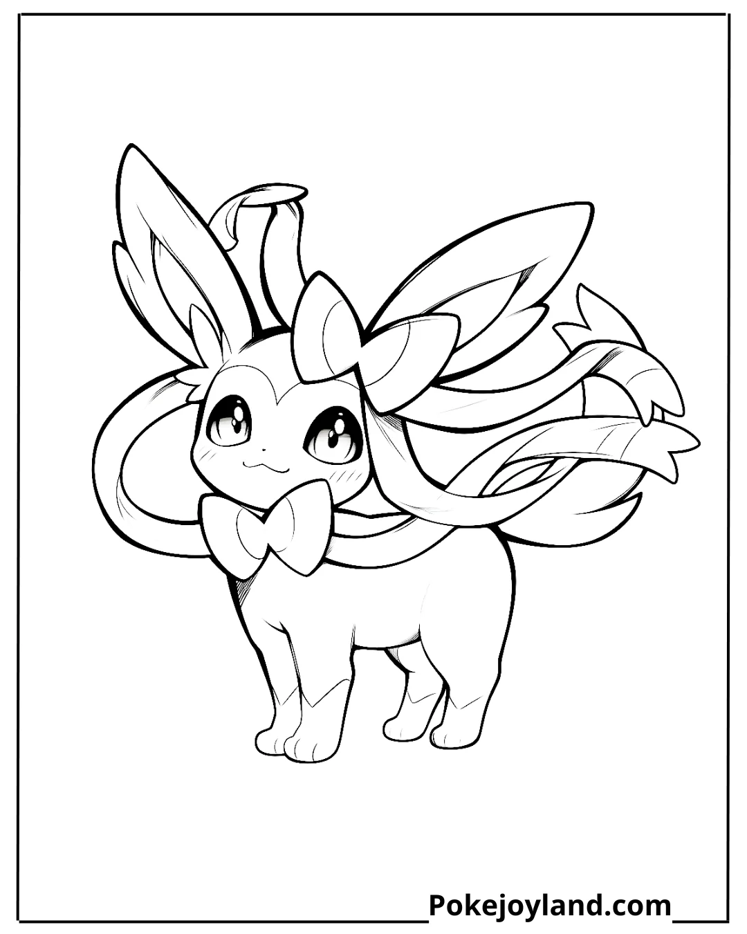 Kawaii Sylveon Coloring Pages picture 2 of 9