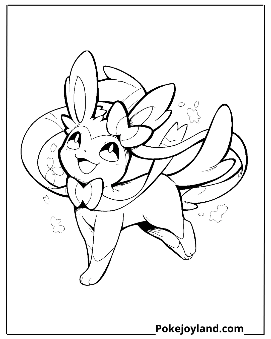 Kawaii Sylveon Coloring Pages picture 3 of 9