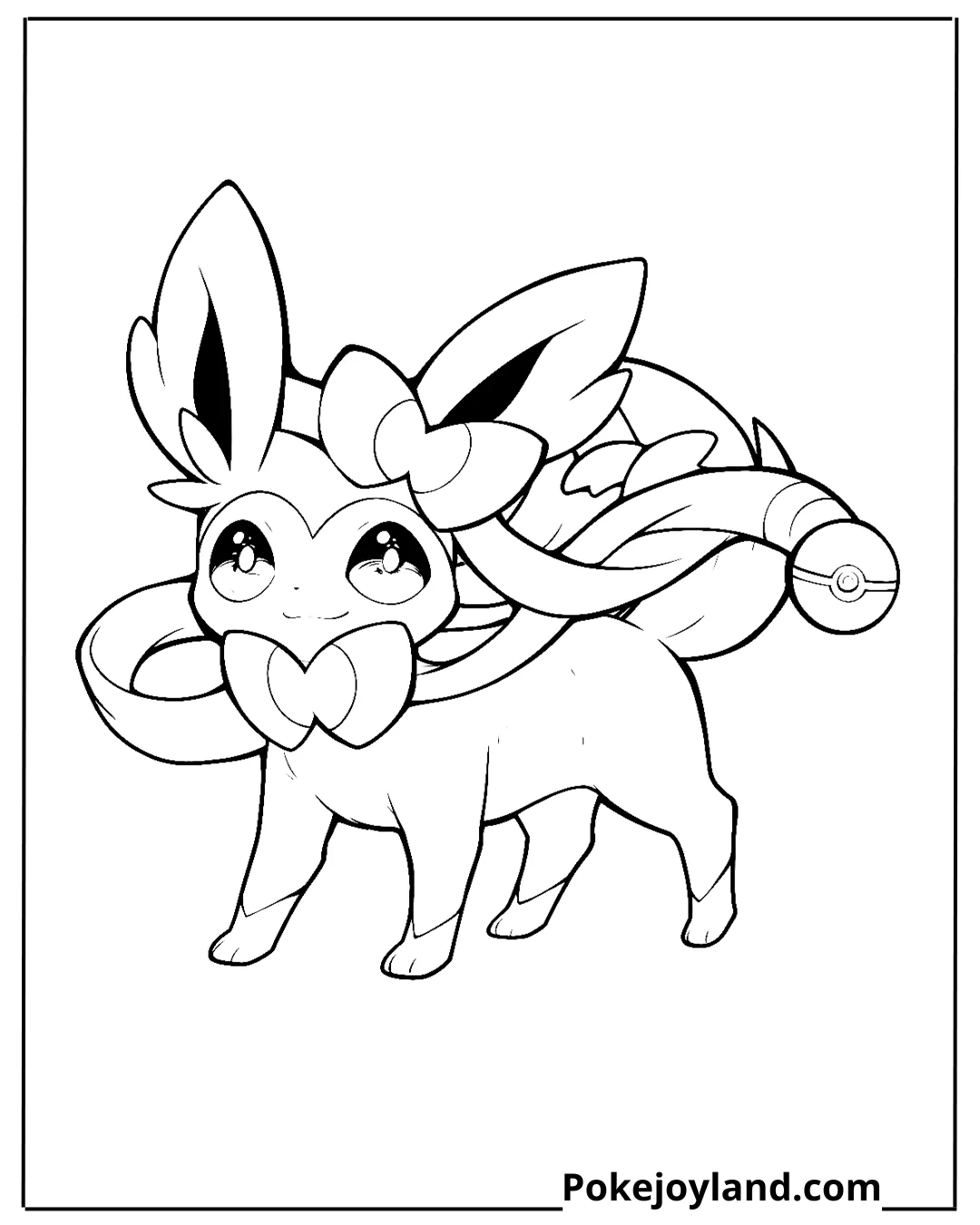 Kawaii Sylveon Coloring Pages picture 4 of 9