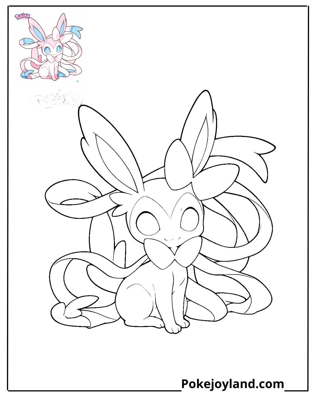 Kawaii Sylveon Coloring Pages picture 5 of 9