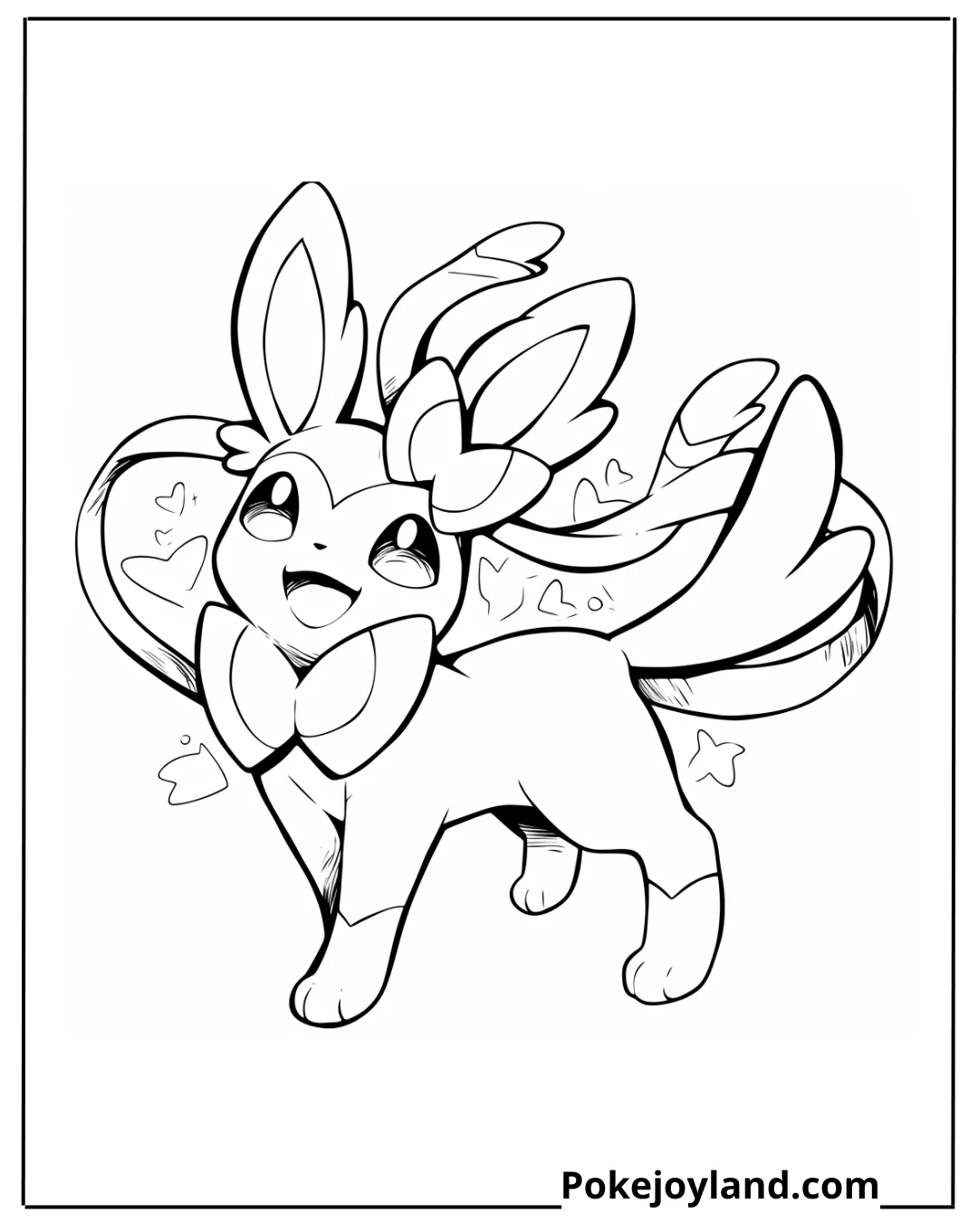 Kawaii Sylveon Coloring Pages picture 7 of 9