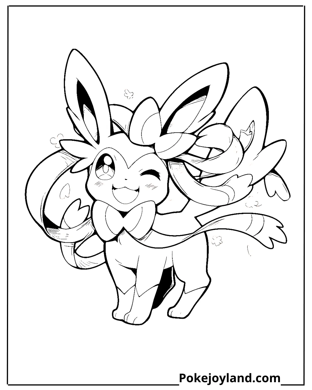 Kawaii Sylveon Coloring Pages picture 8 of 9