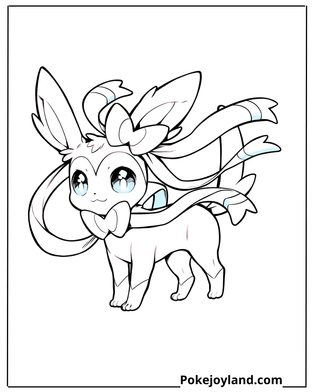 Kawaii Sylveon Coloring Pages picture 9 of 9