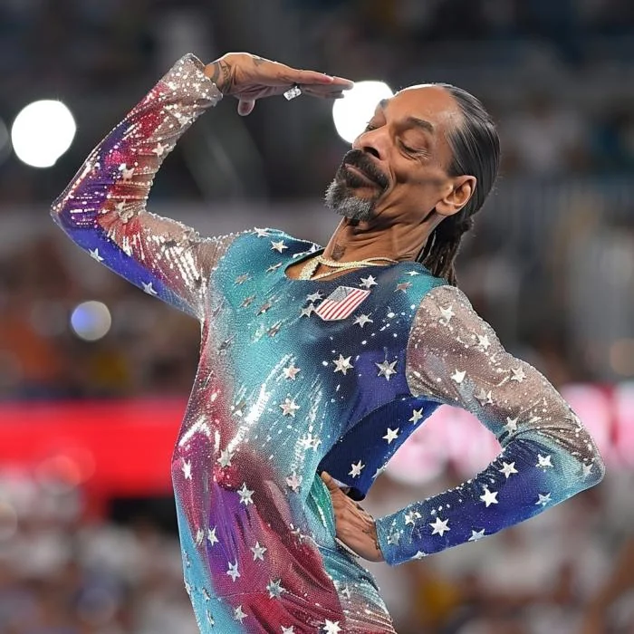 Snoop Dogg competing in Olympic gymnastics in various events picture 2 of 11