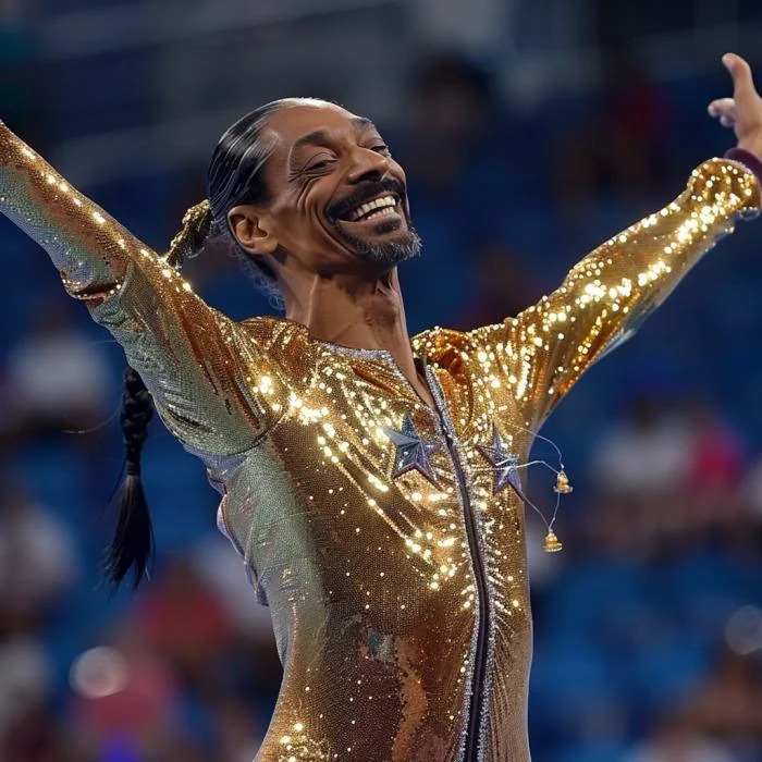 Snoop Dogg competing in Olympic gymnastics in various events picture 3 of 11