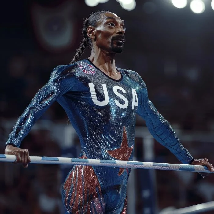 Snoop Dogg competing in Olympic gymnastics in various events picture 4 of 11