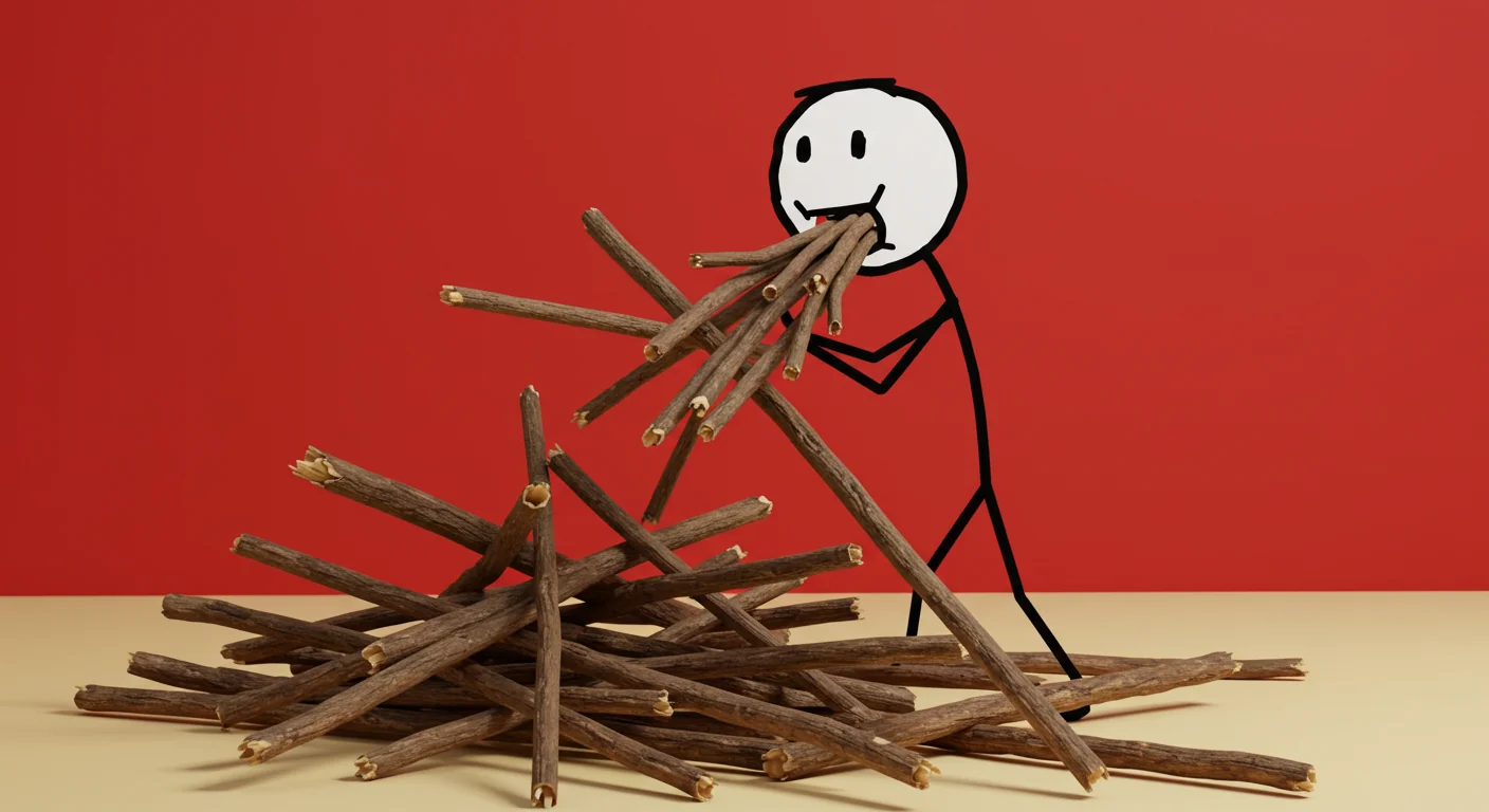 a stickman eating sticks picture 1 of 1