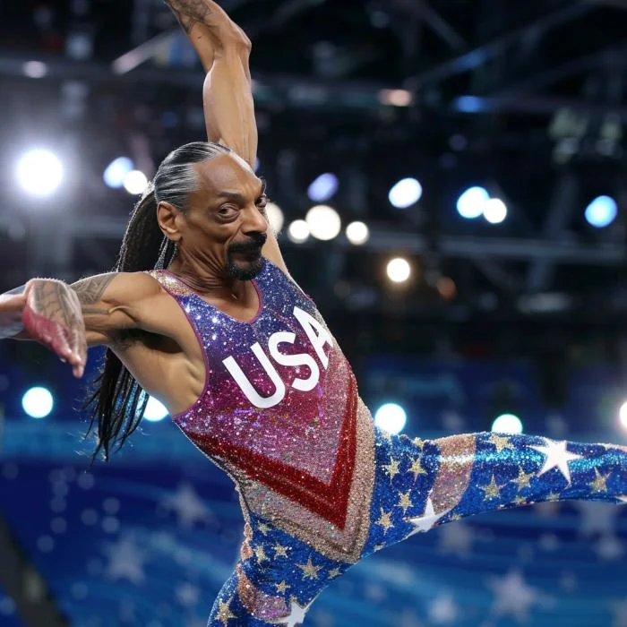 Snoop Dogg competing in Olympic gymnastics in various events picture 5 of 11