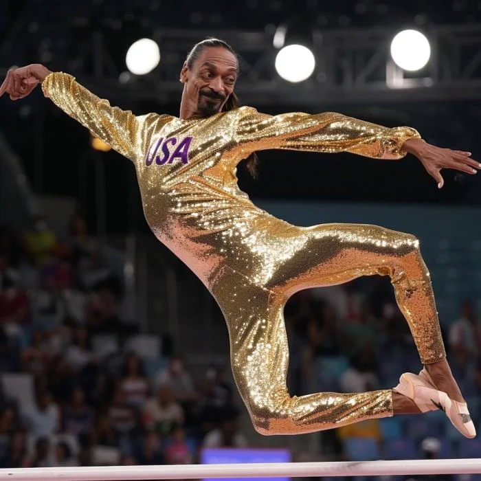 Snoop Dogg competing in Olympic gymnastics in various events picture 7 of 11