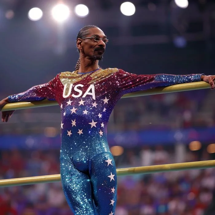 Snoop Dogg competing in Olympic gymnastics in various events picture 9 of 11