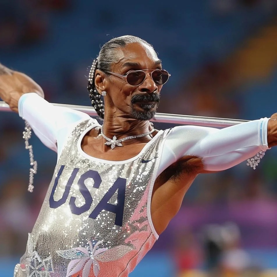 Snoop Dogg competing in Olympic gymnastics in various events picture 10 of 11