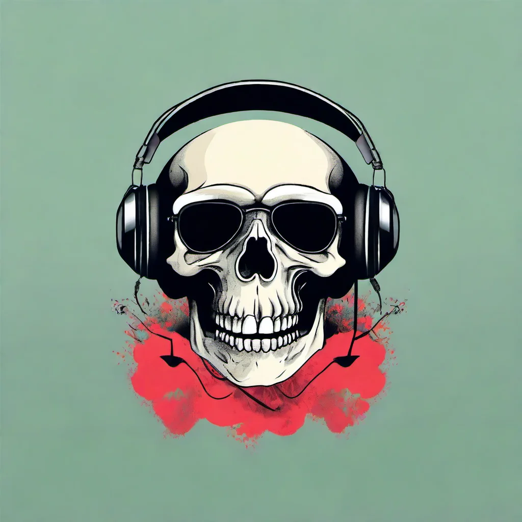 Check out these skull with headphones ai tattoo designs — what do you think? picture 2 of 2