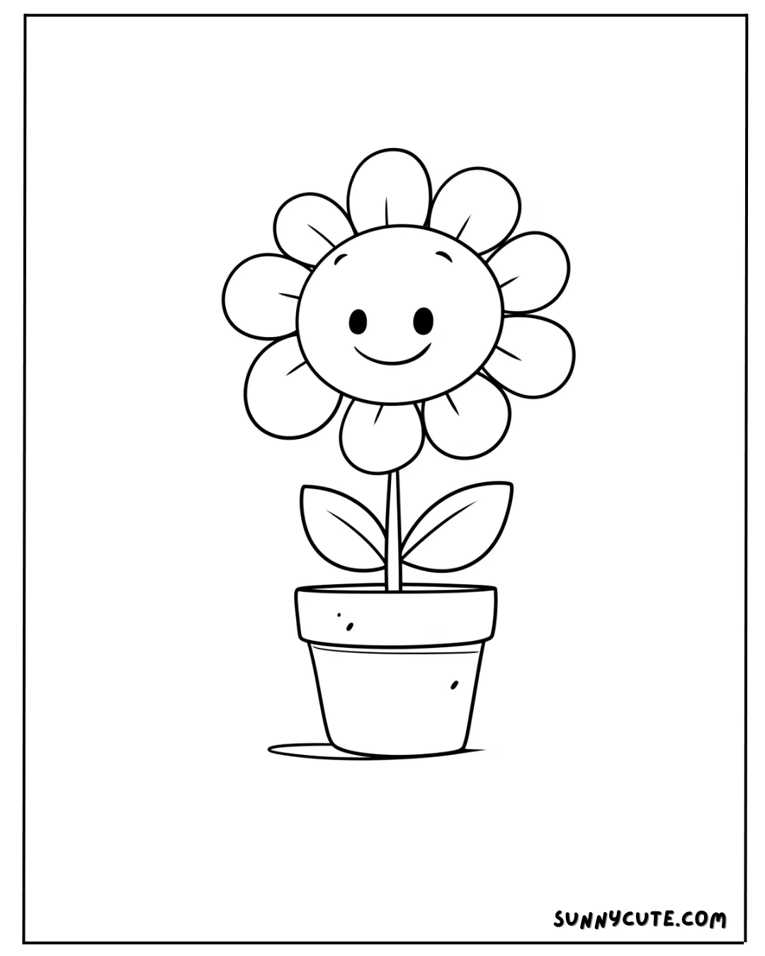 Cute Flowers Coloring Pages picture 1 of 8