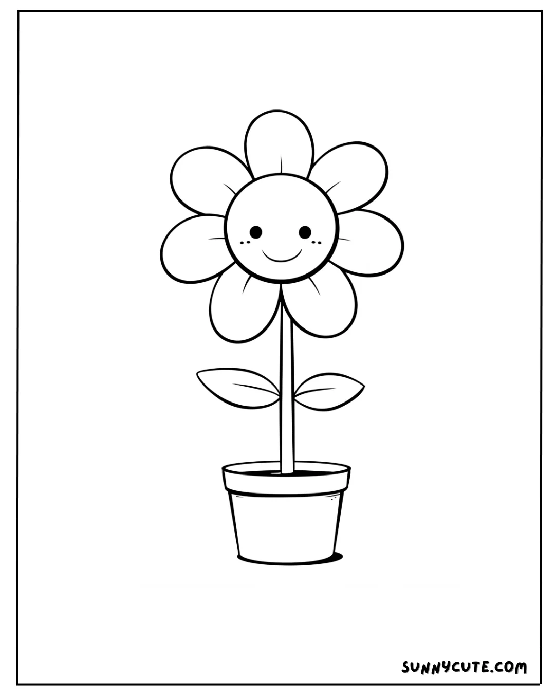 Cute Flowers Coloring Pages picture 8 of 8