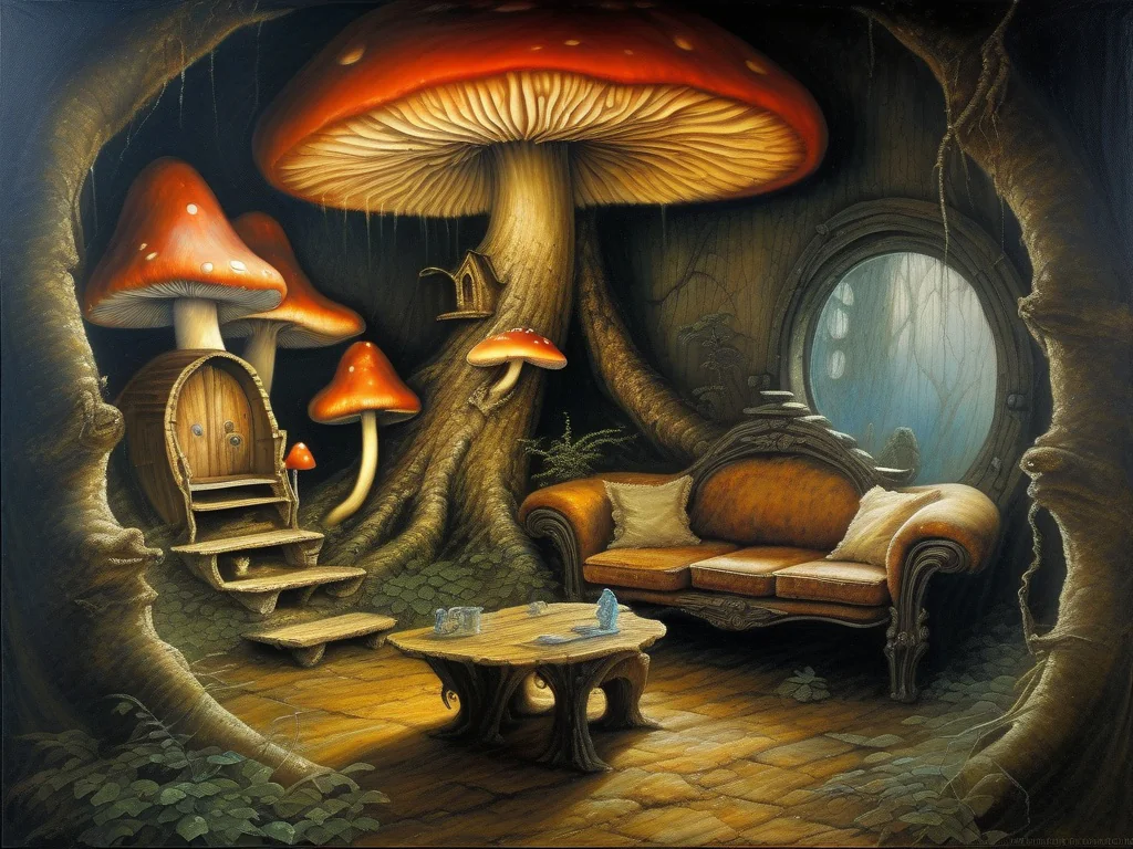 Mushroom druid house interior picture 4 of 6