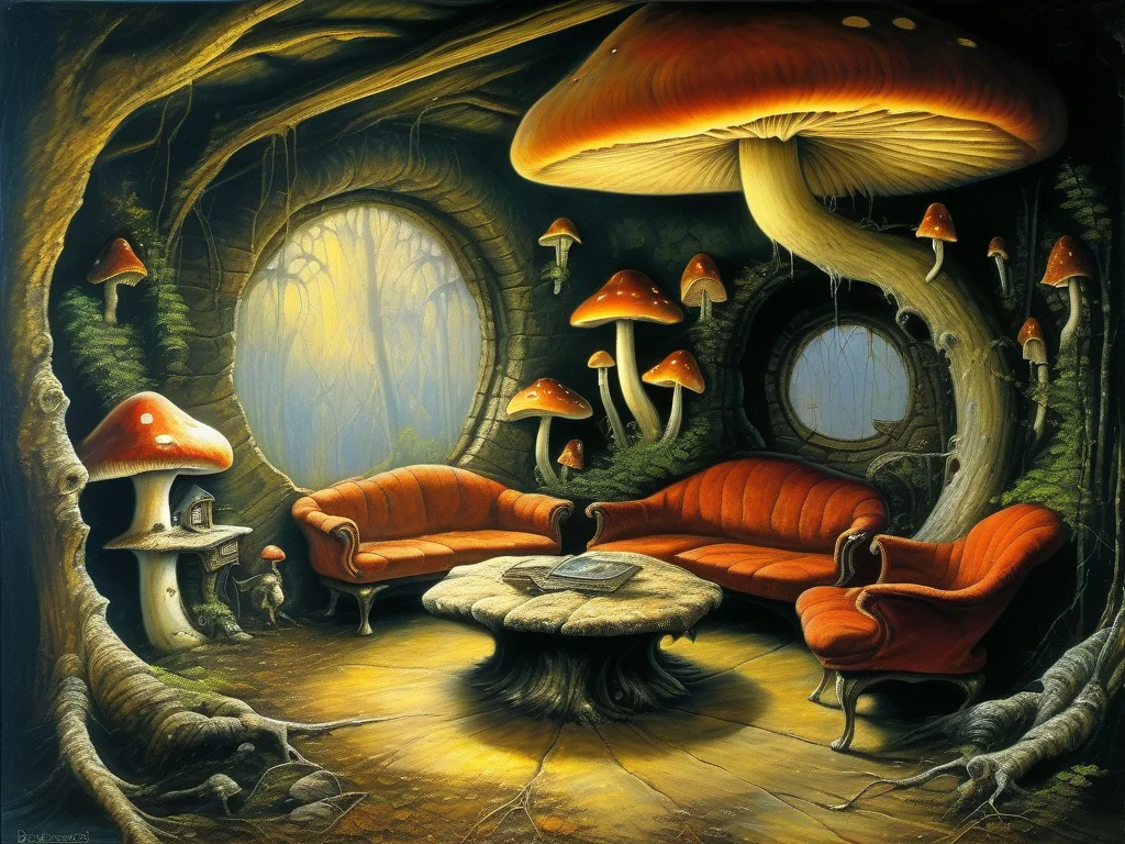 Mushroom druid house interior picture 5 of 6