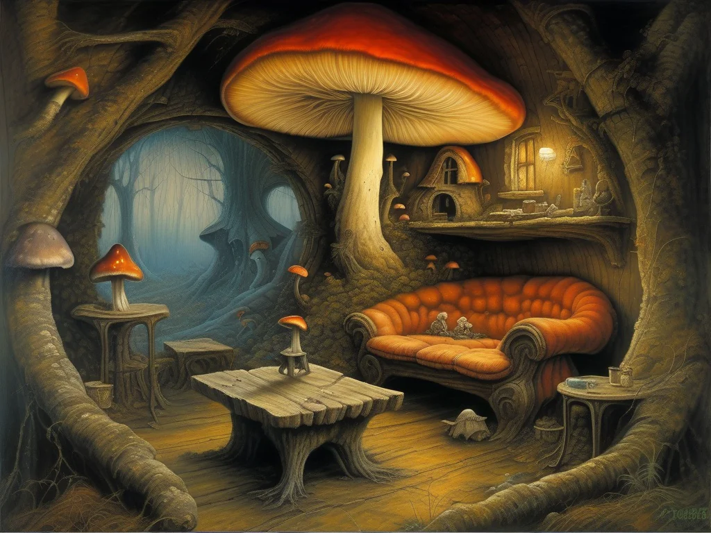 Mushroom druid house interior picture 6 of 6