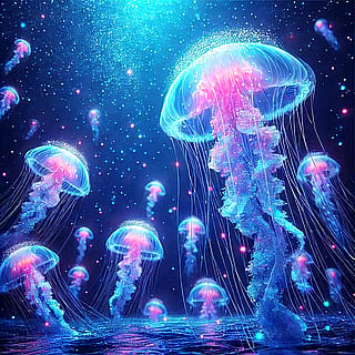 Luminescent Sea Jellies'