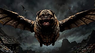 Flying Bat Pug'