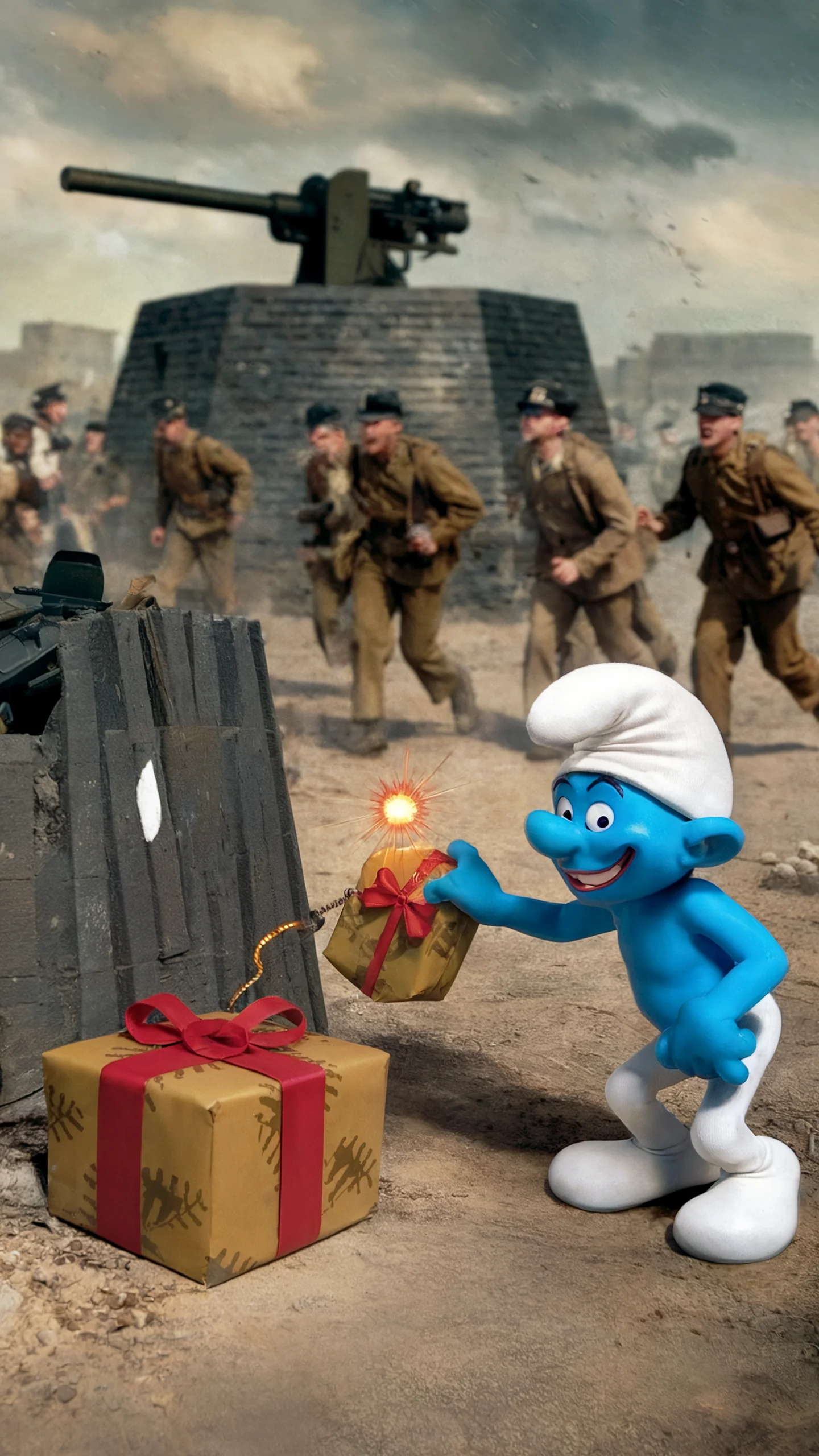 Jokey Smurf was a big help on D-Day (1944, colorized) picture 2 of 6