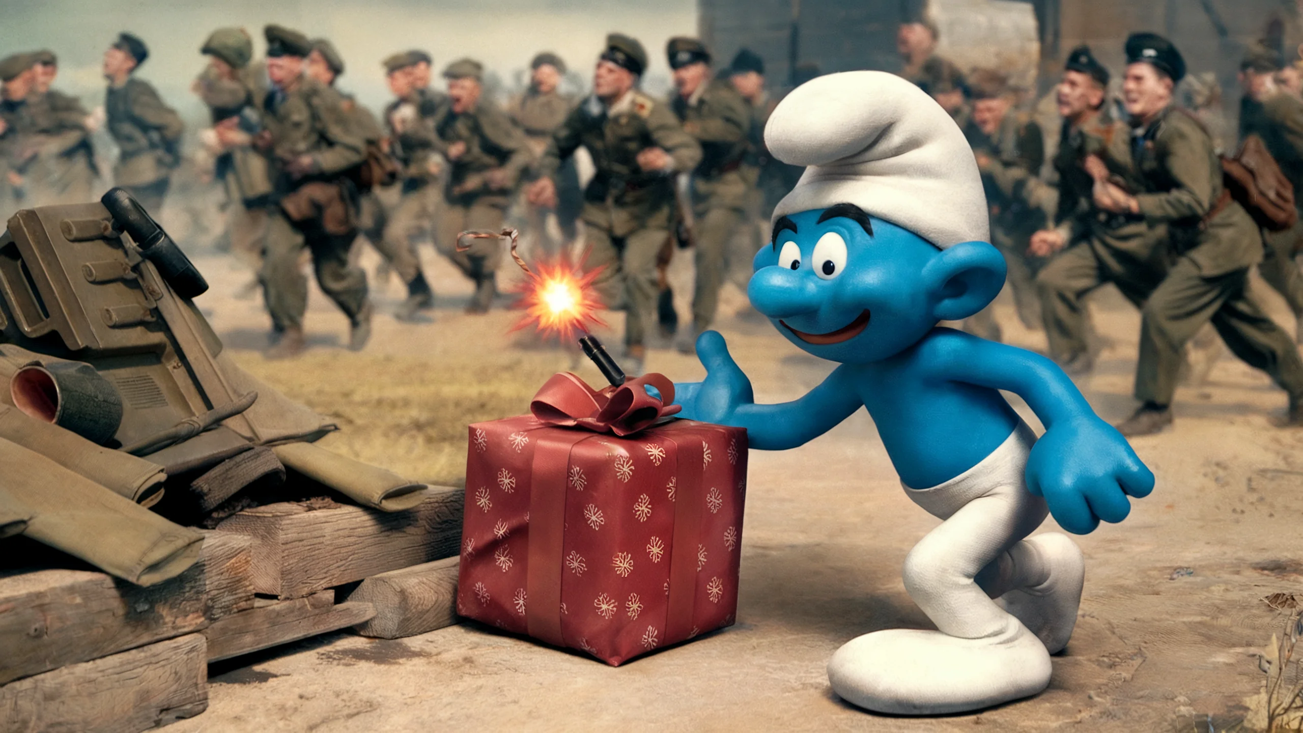 Jokey Smurf was a big help on D-Day (1944, colorized) picture 4 of 6